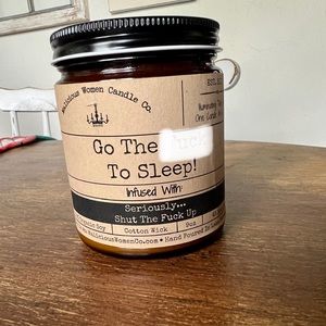 Go the F to sleep candle